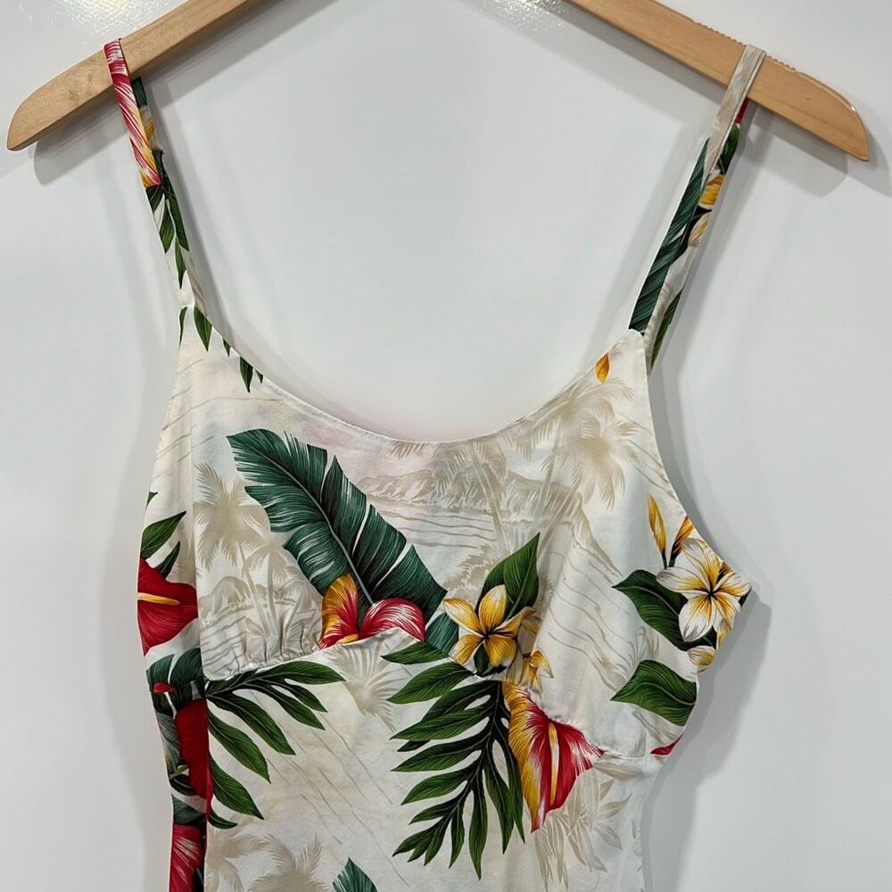 Vintage tropical floral made in Hawaii midi dress - Picture 3 of 6